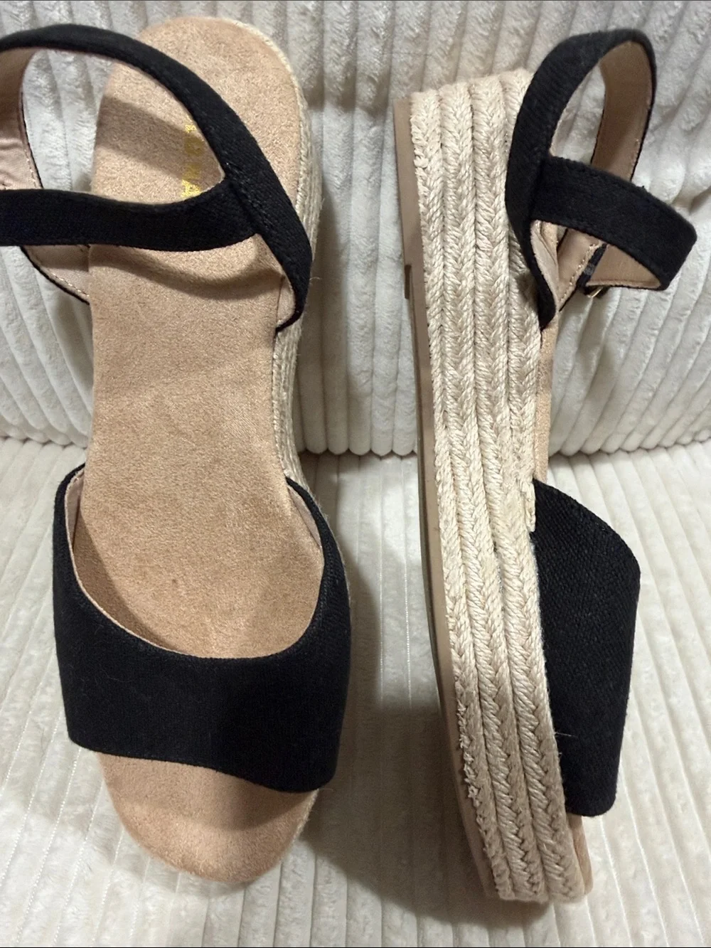 Black Espadrille Platform Sandals - Casual Summer Shoe. New. Not worn. 2” heel.
